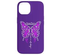 Anorexia Nervosa Awareness Colorful Butterfly Ribbon Case for iPhone 14