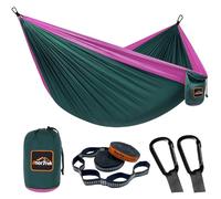 AnorTrek Camping Hammock, Super Lightweight Portable Parachute Hammock with Two Tree Straps Single or Double Nylon Travel Tree Hammocks for Camping Backpacking Hiking