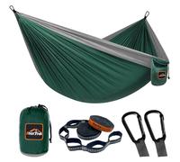 AnorTrek Camping Hammock, Super Lightweight Portable Parachute Hammock with Two Tree Straps Single or Double Nylon Travel Tree Hammocks for Camping Backpacking Hiking