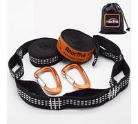 Anortrek Heavy-Duty Hammock Straps for Trees (226kg/Sling) - Set of Two 2.5m Long, with 5+1 Adjustable Loops & 2 Carabiners | Essential Hammock Accessories (2.5M with 2 Wire Gate Carabiners)