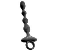 Anos - Dual Motor Anal Vibrator with Moving Beads (Black)