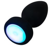 ANOS - light-up vibrating anal plug (black)