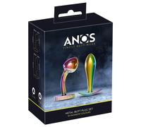 ANOS Metal Rainbow - Metal Anal Plug Set (2-piece)