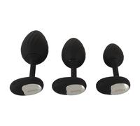 ANOS - Vibrating Anal Plug Set (Black)