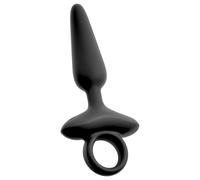 ANOS - Vibrating Anal Plug with Handle (Black)