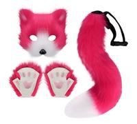 Another Anime Cosplay Costume Set Realistic Ears Headband Tail Accessory And For Cosplay And Themed Parties Bones Costume (50cm)