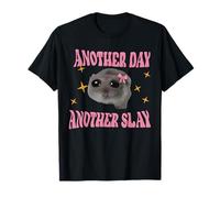 Another Day Another Slay Sad Hamster Meme Funny Retro Groovy T-Shirt