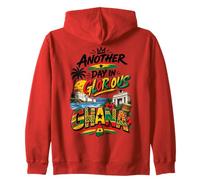 Another Day in Glorious Ghana African Pride Graphic Zip Hoodie