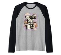 Another Day in My Head Surreal Abstract Raglan Baseball Tee