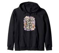 Another Day in My Head Surreal Abstract Zip Hoodie