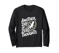 Another Day of Zero Thoughts Funny Reptile Bearded Dragon Long Sleeve T-Shirt