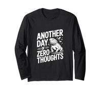 Another Day of Zero Thoughts Funny Reptile Bearded Dragon Long Sleeve T-Shirt