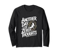 Another Day of Zero Thoughts Funny Reptile Bearded Dragon Long Sleeve T-Shirt