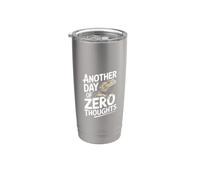 Another Day of Zero Thoughts Lizard Humor Stainless Steel Insulated Tumbler