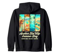 Another Hot Wife Summer Day Beach Cocktail Zip Hoodie