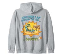 Another Lap Around The Sun Slowly Birthday Mode Box Turtle Zip Hoodie