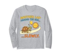 Another Lap Around The Sun Slowly Cute Box Turtle Party Hat Long Sleeve T-Shirt
