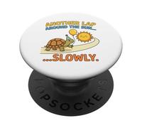 Another Lap Around The Sun Slowly Cute Box Turtle Party Hat PopSockets Adhesive PopGrip