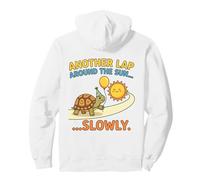 Another Lap Around The Sun Slowly Cute Box Turtle Party Hat Pullover Hoodie