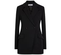Another Tomorrow Double-breasted Fitted Jersey Blazer - Black - 38 (UK6 / XS)