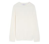 Another Tomorrow Open-knit Cotton and Linen-blend Jumper - Off White - S (UK8-10 / S)