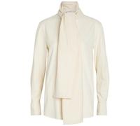 Another Tomorrow Scarf-effect Chambray Blouse - Ecru - L (UK14 / L)