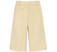 Another Tomorrow Tailored Wide-leg Bermuda Shorts - Beige - 40 (UK8 / S)