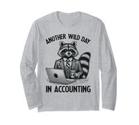 Another Wild Day in Accounting Funny Raccoon Accountant Long Sleeve T-Shirt