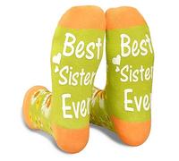 ANOTION Funny Socks - Sister Birthday Gift Ideas Best Sister Ever Gifts Sister Gifts Big Sister Gift Sisters Gifts from Sister Gifts for Sister Sister In Law Gifts Valentines Sunflower Gifts for Women