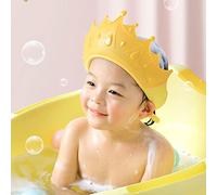 Anoudon 2 pieces crown baby shower cap, adjustable baby hair washing guard bath shield visor hat eyes and ears head protection bath shampoo hat for children