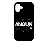 Anouk - Beautiful Name with Butterlfies Case for iPhone 16 Plus