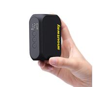 anoutway Tiny Rechargeable Electric Air Pump AT1 MAX, Max 120 PSI, Auto Stop, Compatible with Presta & Schrader Valves, for Road & Mountain Bike