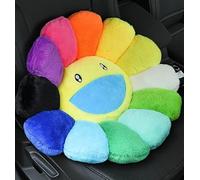 ANPIOX Sunflower Flower Plush Pillow,Cute Rainbow Smiley Face Pillow,Super Soft Flower Seat Cushion for Chair Sofa Bed Home Decor Plush Pillows,Yellow,15.7"/40cm