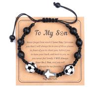 Anpredo Baseball Basketball Soccer Rugby Cross Bracelets for Teen - Catholic Confirmation Graduation Gift from Mom to Son, Adjustable Braided Birthday Prayer Blessing Charm