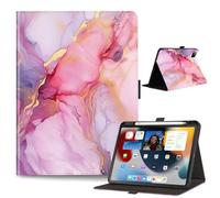 Anpredo Case for iPad Pro 11 Inch with Pencil Holder,Support Apple 2nd Pencil Charging, Covers for Apple iPad Pro 11 1st/2nd/3rd/4th Gen, Pink Marble