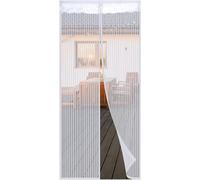 Anpro Fly Screens for Doors,Powerful Magnets and Full Frame Magic Tape Magnetic Door Curtain,Heavy Duty Self-Sealing Mesh,Door Screen Automatically Closes 90 x 212 cm