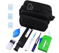 ANPTAIKE FTTH Fiber Optics Cleaning Kit with Fiber Cleaning Cassette for FC SC ST LC MU Connectors 1.25mm/2.5mm Fiber Cleaner Pen Microscope 400 Times Fibra Connector