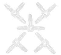ANPTGHT 1/8" Tee Fitting Equal Barb 3 Way Hose Barb Fitting，Splicer Joint Mender Adapter Union Fitting for Fuel Gas Liquid Air (Pack of 5) for Fuel Gas Liquid Air (Pack of 5)