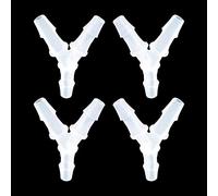 ANPTGHT 3/16" Hose Barb Fitting Equal Barbed Y Shaped 3 Way plastic Tubing Joint Splicer Mender Adapter Union for Oxygen Tubing Pipe Household Fuel Gas Liquid Air (Pack of 4)