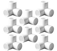ANPTGHT 3/4“ Tee PVC Fitting 3 Way Elbow Connector, Furniture Grade 90 Degree Elbow Side Outlet, PVC Corner Fittings for Building Furniture Greenhouse Shed Pipe Fittings Tent Connection (Pack of 8)
