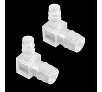 ANPTGHT 3/8" to 1/4" Hose Barb 90 Degree Elbow L Reducer Pipe Fitting, Barbed Joint Splicer Mender Adapter Union Adapter for Boat Aquarium Fuel Gas Liquid Air (Pack of 2)