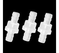 ANPTGHT One Way Check Valve 3/8"(10MM) Hose Barb Non Return Ozone Resistance Plastic Valve for Water Fuel Oil Air Gas (Pack of 3)
