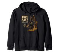 Anpu Anu gyptian God Jackal God Mythology Gift Zip Hoodie