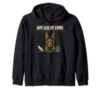 Anpu Anu gyptian God Jackal God Mythology Gift Zip Hoodie