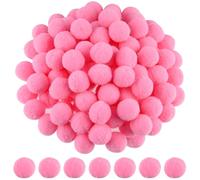 ANPUNAT 200 Pcs Craft Pom Poms 1 Inch Felt Balls for DIY Art Creative Crafts Projects and Decoration(Pink)