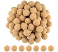 ANPUNAT 200 Pcs Craft Pom Poms 1 Inch Felt Balls for DIY Art Creative Crafts Projects and Decoration(Light Khaki)