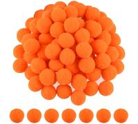 ANPUNAT 200 Pcs Craft Pom Poms 1 Inch Felt Balls for DIY Art Creative Crafts Projects and Decoration(Orange)