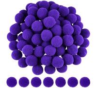 ANPUNAT 200 Pcs Craft Pom Poms 1 Inch Felt Balls for DIY Art Creative Crafts Projects and Decoration(Purple)