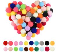 ANPUNAT 200 Pcs Craft Pom Poms 1 Inch Felt Balls for Kids DIY Art Creative Crafts Projects and Decoration(Multicolor)