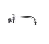 ANQECAJH Brass Kitchen Faucets Semi-Automatic Sink Faucet Single Cold Wall Mounted Pot Filler Faucet Swivel roatated Kitchen Basin Tap(20CM)